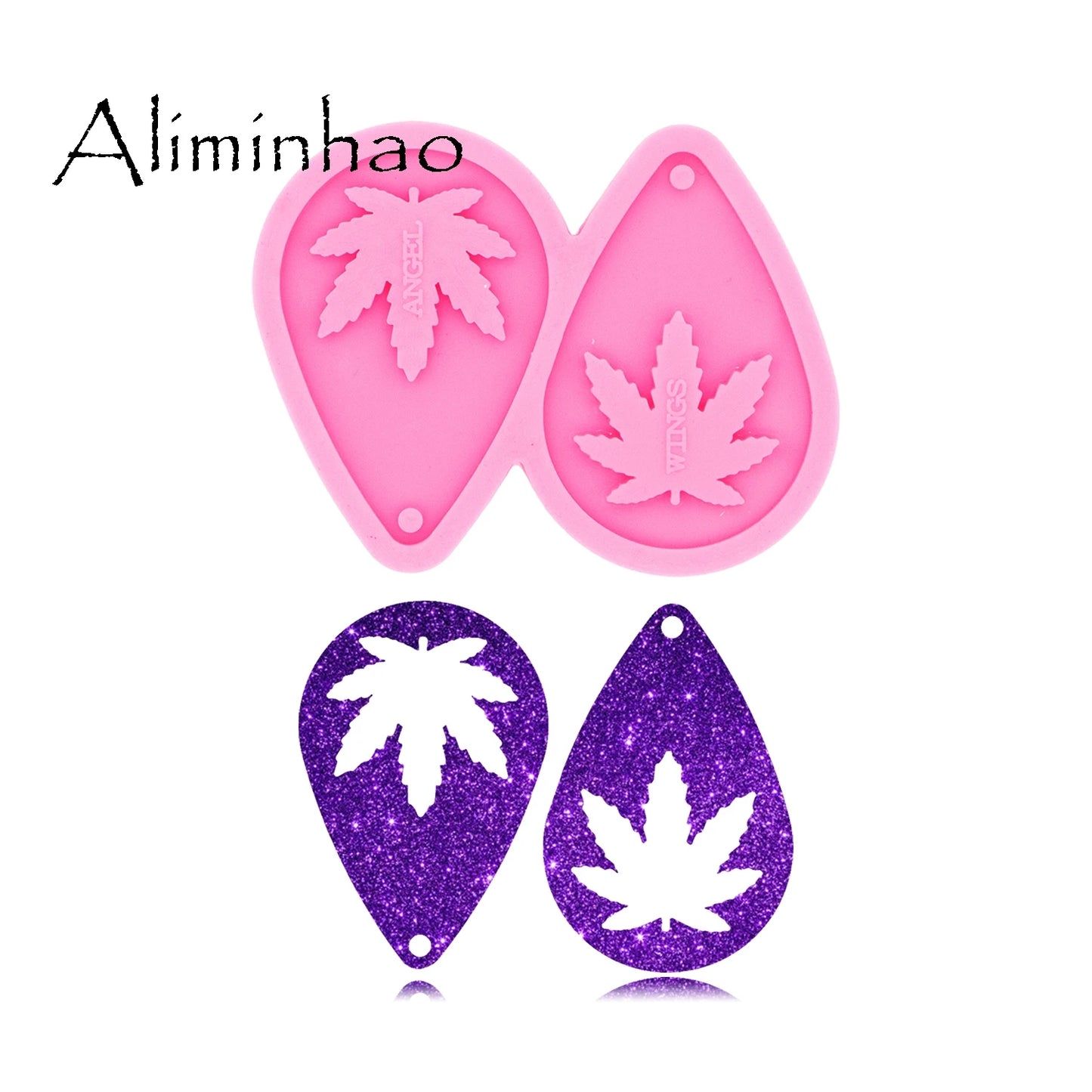 Pot leaf, Hemp earing mold.  Make edible gummy earing's